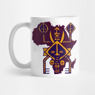 Mother Spirit of Africa Original Artwork Purple Orange Mug